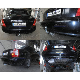 D014A GALIA Полностью оцинкованный фаркоп на Daewoo Nubira седан 1997-2003. Тип шара: A. Невидимый вырез бампера. Нагрузки: 1200/75 кг, масса фаркопа 15,75 кг