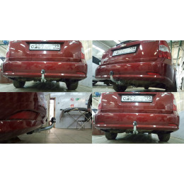D036A GALIA Полностью оцинкованный фаркоп на Chevrolet Lacetti универсал 2004-2012, Daewoo Nubira универсал 2003-2009. Тип шара: A. Без выреза бампера. Нагрузки: 1300/75 кг, 