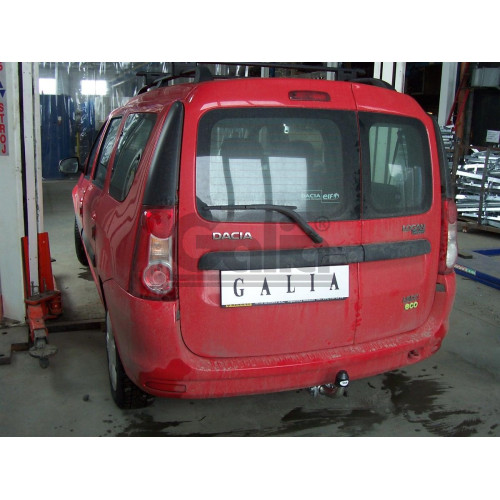 D037C GALIA Полностью оцинкованный фаркоп на Lada Largus 2012-, Dacia Logan универсал 2007-2013. Тип шара: C (горизонтальный съемный). Установка без снятия и выреза бампера. Нагрузки: 1300/75 кг, масса фаркопа 19,55 кг