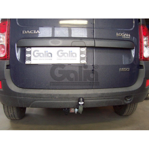 D037C GALIA Полностью оцинкованный фаркоп на Lada Largus 2012-, Dacia Logan универсал 2007-2013. Тип шара: C (горизонтальный съемный). Установка без снятия и выреза бампера. Нагрузки: 1300/75 кг, масса фаркопа 19,55 кг
