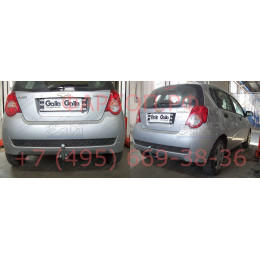 D038C GALIA Полностью оцинкованный фаркоп на Chevrolet Aveo хетчбек 3/5 дверей 2002-2012, Daewoo Kalos хетчбек 3/5 дверей 2002-2012. Тип шара: C (горизонтальный съемный). 