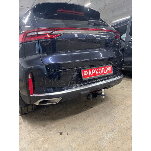 EXL-21-991122.00 PT GROUP Фаркоп на Exeed TXL 2021- без подрезки бампера. Тип шара: E (легкосъемный шар под квадрат). Нагрузки: 1500/75 кг (без электрики в комплекте)