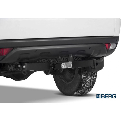 F.4015.002 BERG Фаркоп на Mitsubishi Pajero Sport 2008-2016, 2016-2021 без снятия и подрезки бампера. Тип шара: F. Нагрузки: 2000/75 кг, масса фаркопа 16,8 кг (без электрики в комплекте)