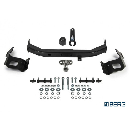 F.4015.002 BERG Фаркоп на Mitsubishi Pajero Sport 2008-2016, 2016-2021 без снятия и подрезки бампера. Тип шара: F. Нагрузки: 2000/75 кг, масса фаркопа 16,8 кг (без электрики в комплекте)