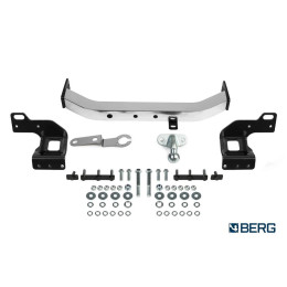 F.4016.001 BERG Фаркоп с нержавеющей накладкой на Mitsubishi Pajero Sport 2021- без снятия и подрезки бампера. Тип шара: F. Нагрузки: 2000/75 кг, масса фаркопа 18 кг (б