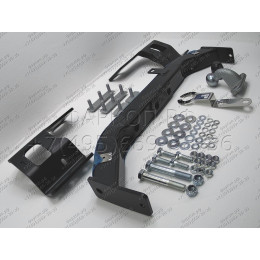 F.4016.001 BERG Фаркоп с нержавеющей накладкой на Mitsubishi Pajero Sport 2021- без снятия и подрезки бампера. Тип шара: F. Нагрузки: 2000/75 кг, масса фаркопа 18 кг (б