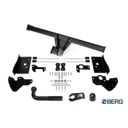 F.6111.001 BERG Фаркоп на Changan UNI-S 2024-, Changan CS55 Plus 2022-. Требуется подрезка бампера. Тип шара: A. Нагрузки: 1500/75 кг, масса фаркопа 22,5 кг (без электрики в ко