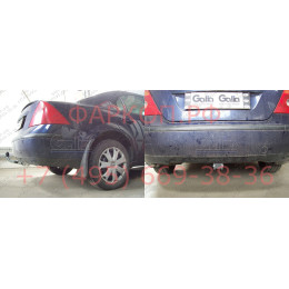 F097C GALIA Полностью оцинкованный фаркоп на Ford Mondeo седан/хетчбек 2000-2006. Подрозетник убирается за бампер. Тип шара: C (горизонтальный съемный). Не