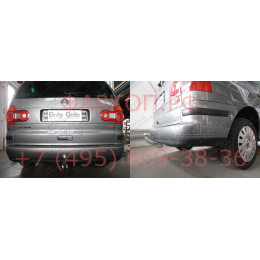F104A GALIA Полностью оцинкованный фаркоп на Ford Galaxy 2000-2006, SEAT Alhambra 2000-2010, Volkswagen Sharan 2000-2010 2WD/4WD. Подрозетник убирается за бампер. Тип шара: A. Без выре