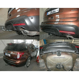 F123C GALIA Полностью оцинкованный фаркоп на Ford Explorer 2011-2015 (без подрезки бампера), Ford Explorer 2015-2020 (минимальная подрезка бампера). Подрозетник убира