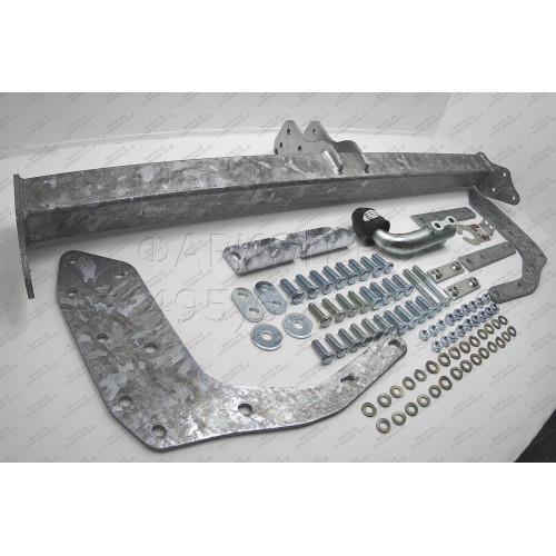 F126A GALIA Полностью оцинкованный фаркоп на Ford Ranger 2012-2022, Mazda BT-50 2012-2020. Тип шара: A. Без выреза бампера. Нагрузки: 3500/205 кг, масса фаркопа 26,82 кг