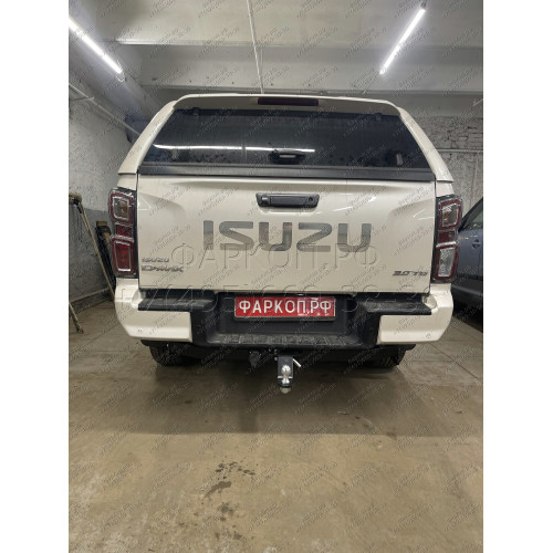 FA 0260-E Бизон Фаркоп на Isuzu D-MAX 2021- без подрезки бампера. Тип шара: E (легкосъемный шар под квадрат). Нагрузки: 3500/120 кг. Не комплектуется электрикой