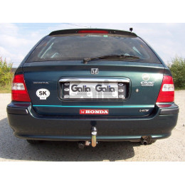 H015C GALIA Полностью оцинкованный фаркоп на Honda Civic универсал 1996-2000 (Aerodeck). Тип шара: C (горизонтальный съемный). Без выреза бампера. Нагрузки: 1200/50 
