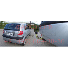 H068C GALIA Полностью оцинкованный фаркоп на Hyundai Getz 2006-2011. Особенности: противотуманная фара в середине заднего бампера. Тип шара: C (горизонталь