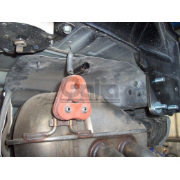 H069C GALIA Полностью оцинкованный фаркоп на Hyundai Santa Fe 2006-2012, Kia Sorento 2009-2012. Тип шара: C (горизонтальный съемный). Подрезка бампера. Нагрузки: 2500/100 кг