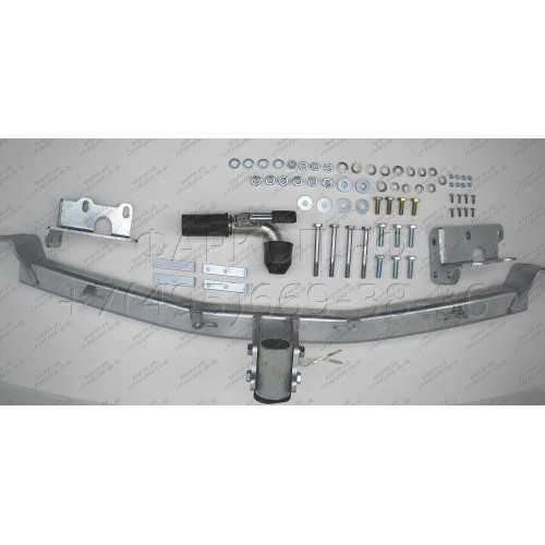 H069C GALIA Полностью оцинкованный фаркоп на Hyundai Santa Fe 2006-2012, Kia Sorento 2009-2012. Тип шара: C (горизонтальный съемный). Подрезка бампера. Нагрузки: 2500/100 кг, масса фаркопа 20,37 кг