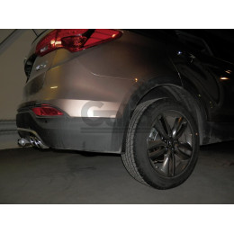 H091A GALIA Полностью оцинкованный фаркоп на Hyundai Santa Fe 2012-2018, 2018-2021, Kia Sorento 2012-2015, 2015-2020. Подрозетник убирается за бампер. Тип шара: A. Подрезка бампе