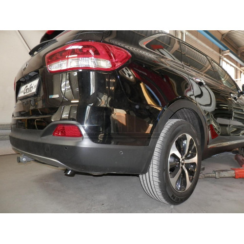 H091A GALIA Полностью оцинкованный фаркоп на Hyundai Santa Fe 2012-2018, 2018-2021, Kia Sorento 2012-2015, 2015-2020. Подрозетник убирается за бампер. Тип шара: A. Подрезка бампера. Нагрузки: 2600/120 кг, масса фаркопа 17,22 кг