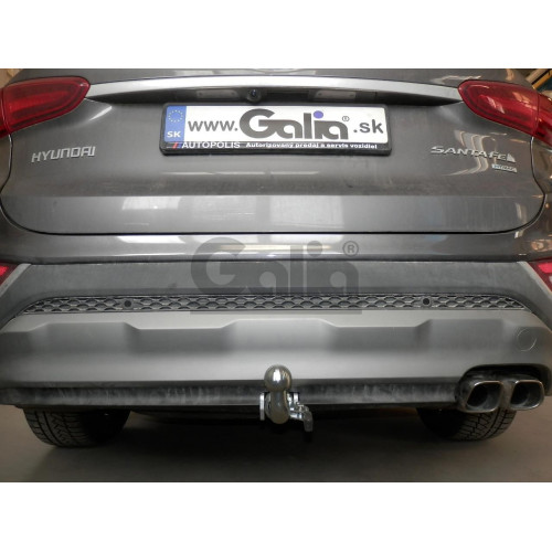 H091A GALIA Полностью оцинкованный фаркоп на Hyundai Santa Fe 2012-2018, 2018-2021, Kia Sorento 2012-2015, 2015-2020. Подрозетник убирается за бампер. Тип шара: A. Подрезка бампера. Нагрузки: 2600/120 кг, масса фаркопа 17,22 кг