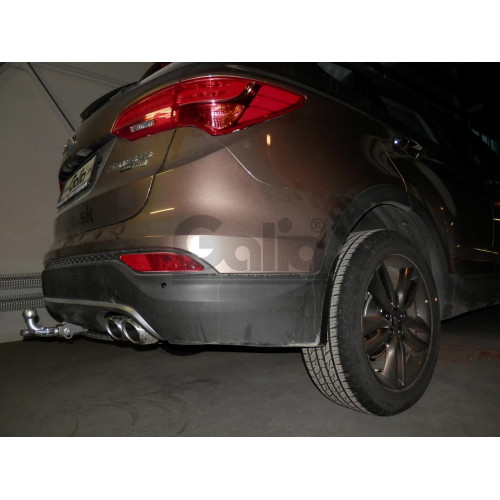 H091A GALIA Полностью оцинкованный фаркоп на Hyundai Santa Fe 2012-2018, 2018-2021, Kia Sorento 2012-2015, 2015-2020. Подрозетник убирается за бампер. Тип шара: A. Подрезка бампера. Нагрузки: 2600/120 кг, масса фаркопа 17,22 кг