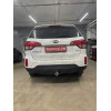 H091A GALIA Полностью оцинкованный фаркоп на Hyundai Santa Fe 2012-2018, 2018-2021, Kia Sorento 2012-2015, 2015-2020. Подрозетник убирается за бампер. Тип шара: A. Подрезка бампера. Нагрузки: 2600/120 кг, масса фаркопа 17,22 кг