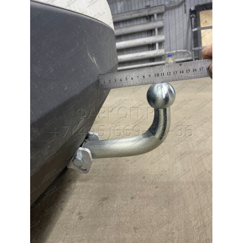H091A GALIA Полностью оцинкованный фаркоп на Hyundai Santa Fe 2012-2018, 2018-2021, Kia Sorento 2012-2015, 2015-2020. Подрозетник убирается за бампер. Тип шара: A. Подрезка бампера. Нагрузки: 2600/120 кг, масса фаркопа 17,22 кг