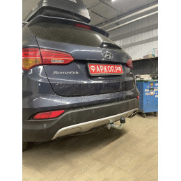 H091A GALIA Полностью оцинкованный фаркоп на Hyundai Santa Fe 2012-2018, 2018-2021, Kia Sorento 2012-2015, 2015-2020. Подрозетник убирается за бампер. Тип шара: A. Подрезка бампе