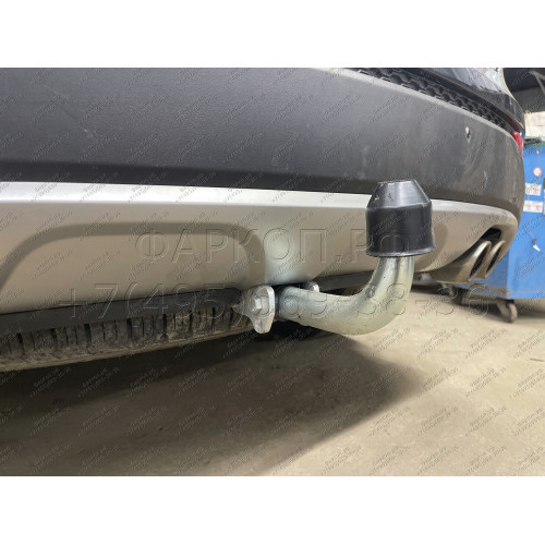 H091A GALIA Полностью оцинкованный фаркоп на Hyundai Santa Fe 2012-2018, 2018-2021, Kia Sorento 2012-2015, 2015-2020. Подрозетник убирается за бампер. Тип шара: A. Подрезка бампера. Нагрузки: 2600/120 кг, масса фаркопа 17,22 кг