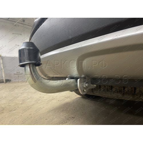 H091A GALIA Полностью оцинкованный фаркоп на Hyundai Santa Fe 2012-2018, 2018-2021, Kia Sorento 2012-2015, 2015-2020. Подрозетник убирается за бампер. Тип шара: A. Подрезка бампера. Нагрузки: 2600/120 кг, масса фаркопа 17,22 кг