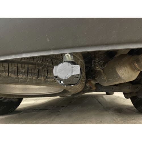 H091A GALIA Полностью оцинкованный фаркоп на Hyundai Santa Fe 2012-2018, 2018-2021, Kia Sorento 2012-2015, 2015-2020. Подрозетник убирается за бампер. Тип шара: A. Подрезка бампера. Нагрузки: 2600/120 кг, масса фаркопа 17,22 кг