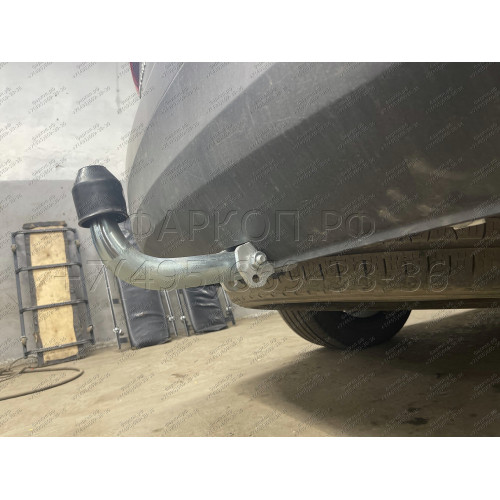 H091A GALIA Полностью оцинкованный фаркоп на Hyundai Santa Fe 2012-2018, 2018-2021, Kia Sorento 2012-2015, 2015-2020. Подрозетник убирается за бампер. Тип шара: A. Подрезка бампера. Нагрузки: 2600/120 кг, масса фаркопа 17,22 кг