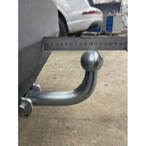 H091A GALIA Полностью оцинкованный фаркоп на Hyundai Santa Fe 2012-2018, 2018-2021, Kia Sorento 2012-2015, 2015-2020. Подрозетник убирается за бампер. Тип шара: A. Подрезка бампера. Нагрузки: 2600/120 кг, масса фаркопа 17,22 кг