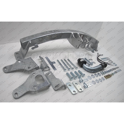 H091A GALIA Полностью оцинкованный фаркоп на Hyundai Santa Fe 2012-2018, 2018-2021, Kia Sorento 2012-2015, 2015-2020. Подрозетник убирается за бампер. Тип шара: A. Подрезка бампера. Нагрузки: 2600/120 кг, масса фаркопа 17,22 кг