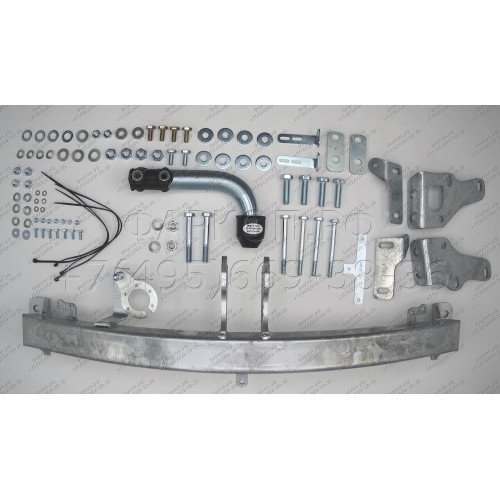 H091A GALIA Полностью оцинкованный фаркоп на Hyundai Santa Fe 2012-2018, 2018-2021, Kia Sorento 2012-2015, 2015-2020. Подрозетник убирается за бампер. Тип шара: A. Подрезка бампера. Нагрузки: 2600/120 кг, масса фаркопа 17,22 кг