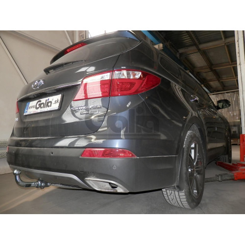 H094C GALIA Полностью оцинкованный фаркоп на Hyundai Grand Santa Fe 2014-2018. Подрозетник убирается за бампер. Тип шара: C (горизонтальный съемный). Невидимый вырез бампера. Нагрузки: 2500/100 кг, масса фаркопа 19,67 кг