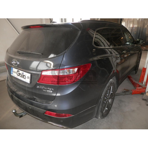 H094C GALIA Полностью оцинкованный фаркоп на Hyundai Grand Santa Fe 2014-2018. Подрозетник убирается за бампер. Тип шара: C (горизонтальный съемный). Невидимый вырез бампера. Нагрузки: 2500/100 кг, масса фаркопа 19,67 кг
