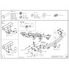 H094C GALIA Полностью оцинкованный фаркоп на Hyundai Grand Santa Fe 2014-2018. Подрозетник убирается за бампер. Тип шара: C (горизонтальный съемный). Невидимый вырез бампера. Нагрузки: 2500/100 кг, масса фаркопа 19,67 кг