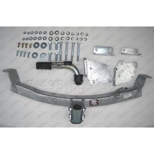 H094C GALIA Полностью оцинкованный фаркоп на Hyundai Grand Santa Fe 2014-2018. Подрозетник убирается за бампер. Тип шара: C (горизонтальный съемный). Невидимый вырез бампера. Нагрузки: 2500/100 кг, масса фаркопа 19,67 кг