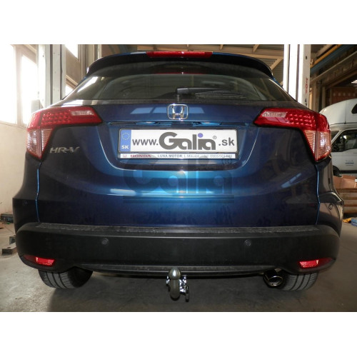 H097C GALIA Полностью оцинкованный фаркоп на Honda HR-V 2014-2021. Подрозетник убирается за бампер. Тип шара: C (горизонтальный съемный). Невидимый вырез бампера. Нагрузки: 1600/80 кг, масса фаркопа 14,57 кг