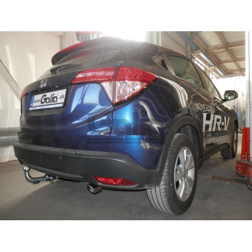 H097C GALIA Полностью оцинкованный фаркоп на Honda HR-V 2014-2021. Подрозетник убирается за бампер. Тип шара: C (горизонтальный съемный). Невидимый вырез бампера. Нагрузки: 1600/80 кг, масса фаркопа 14,57 кг
