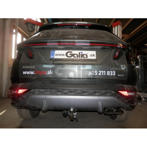 H109C GALIA Полностью оцинкованный фаркоп на Kia Sportage V 2022-, Hyundai Tucson (Европейская сборка) 2021-2024. Тип шара: C (горизонтальный съемный). Без подрезки бампера. Нагрузки: 2000/100 кг, масса фаркопа 16,77 кг
