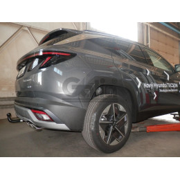 H120C GALIA Полностью оцинкованный фаркоп на Hyundai Tucson 2021-2024, 2024-, Kia Sportage 2022-2025, 2025-. Подрозетник убирается за бампер. Тип шара: C (горизонтальный съе