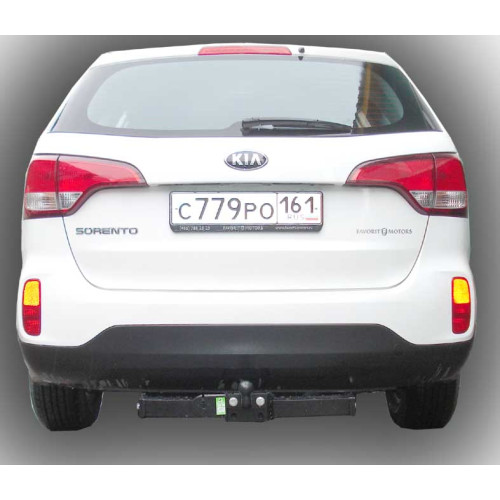 H224-FC Лидер-плюс ТСУ для Hyundai Santa Fe 2012-2018, Kia Sorento 2012-2015 без снятия и выреза бампера. Тип шара: FC. Нагрузки: 1200/50 кг, масса фаркопа 20,94 кг (без электрики в комплекте)