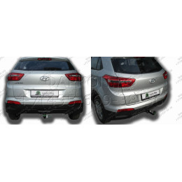 H227-A Лидер-плюс ТСУ для Hyundai Creta 2016-2021, 2021-2022, Solaris HC 2024- без снятия и выреза бампера. Нагрузки: 1300/75 кг, масса фаркопа 14,14 кг (без электрики в компл