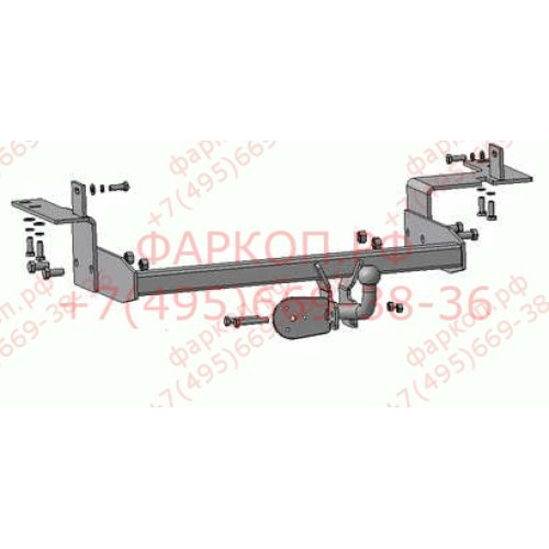 HY 17 AVTOS Фаркоп на Hyundai Starex 4WD 1997-2008, Hyundai H1 4WD 1997-2008 без подрезки бампера. Тип шара: A. Нагрузки: 1200/75 кг, масса фаркопа 15 кг (без электрики в комплекте)