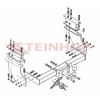 I-015 STEINHOF Фаркоп на Iveco Daily 35C / 50C фургон, микроавтобус, шасси 05/1999-2005, 2006-2013 без снятия и подрезки бампера. Тип шара: F. Нагрузки: 3500/150 кг, масса фаркопа 32,2 кг (без электрики в комплекте)