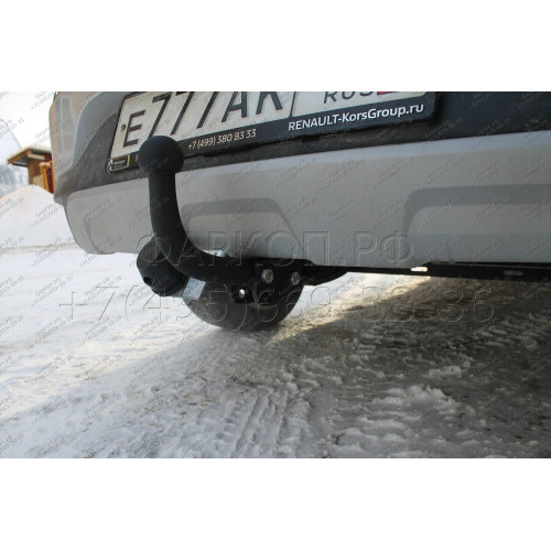 RN 15 AVTOS Фаркоп на Renault Logan I седан 2005-2014, Logan II седан 2014-2022 без выреза бампера, Renault Sandero 2014-2022, Renault Sandero Stepway 2014-2022 требуется вырез в бампере. Тип шара: A. Нагрузки: 1200/75 кг, масса фаркопа 13,5 кг (без элект
