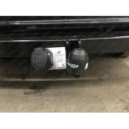 H205-A Лидер-плюс ТСУ для Hyundai Santa Fe 2001-2006, Hyundai Santa Fe Classic 2007-2013, JAC Rein 2007-2011 без снятия и выреза бампера. Нагрузки: 1500/75 кг, масса фаркопа 22,4 кг (без э