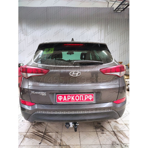 H226-A Лидер-плюс ТСУ для Hyundai Tucson дорестайл 2015-2018, Kia Sportage 4 дорестайл 2016-2018 без снятия и выреза бампера. Нагрузки: 1500/75 кг, масса фаркопа 16,1 кг (без электрики в комплекте)