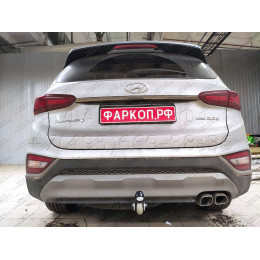 H091A GALIA Полностью оцинкованный фаркоп на Hyundai Santa Fe 2012-2018, 2018-2021, Kia Sorento 2012-2015, 2015-2020. Подрозетник убирается за бампер. Тип шара: A. Подрезка бампе